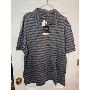 Nordstrom Grey Striped Polo - Shirt